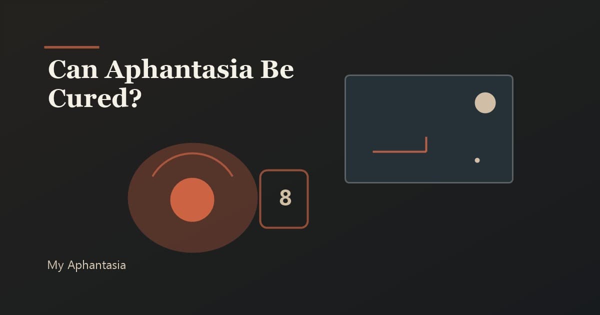 Faint color signal forming inside a dark mind's eye window, representing aphantasia training and the question can aphantasia be cured.